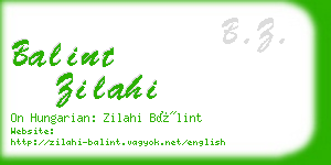 balint zilahi business card